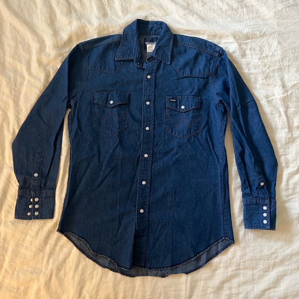 NOS 90s Wrangler denim western shirt